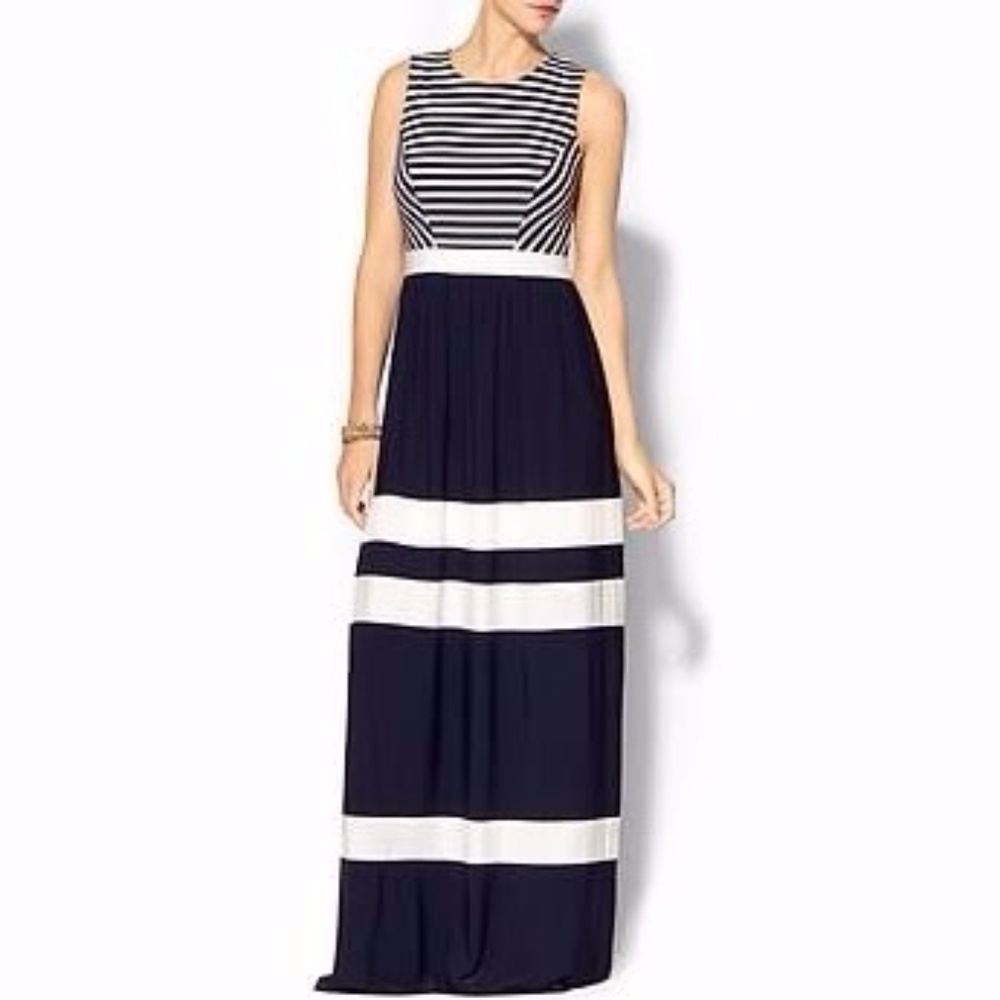 Pim + Larkin color block striped maxi dress